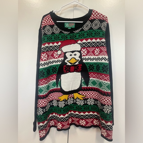 New ugly Christmas’s sweater that lights up.  Penguin. Plus size - Picture 1 of 4